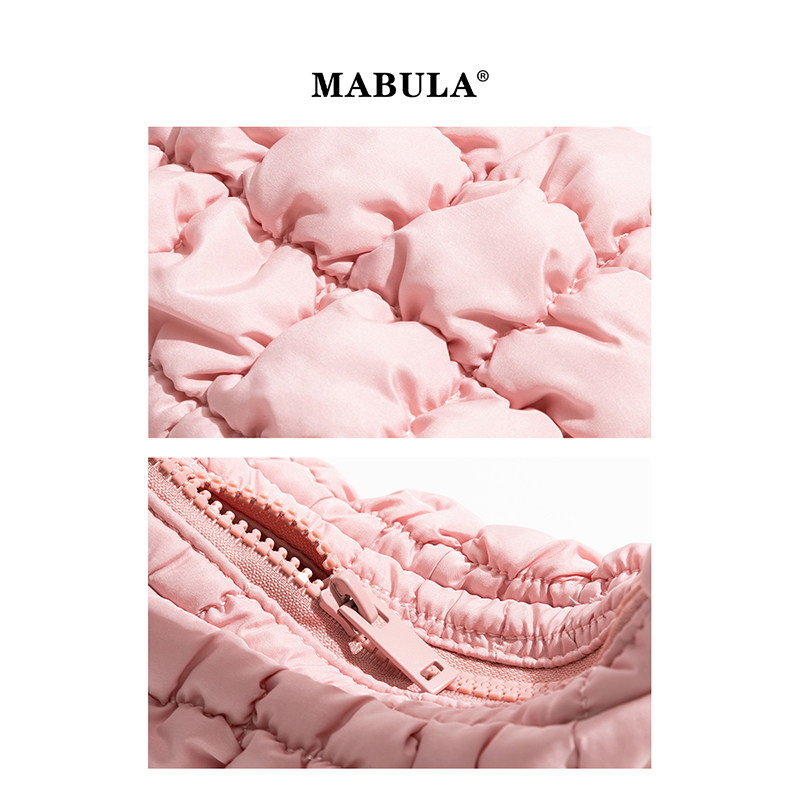 MABULA褶皱云朵包纹理拉链手提包多巴胺泡泡包韩版快闪单肩腋下包,淘宝优惠券,粉丝福利购,淘宝优惠卷