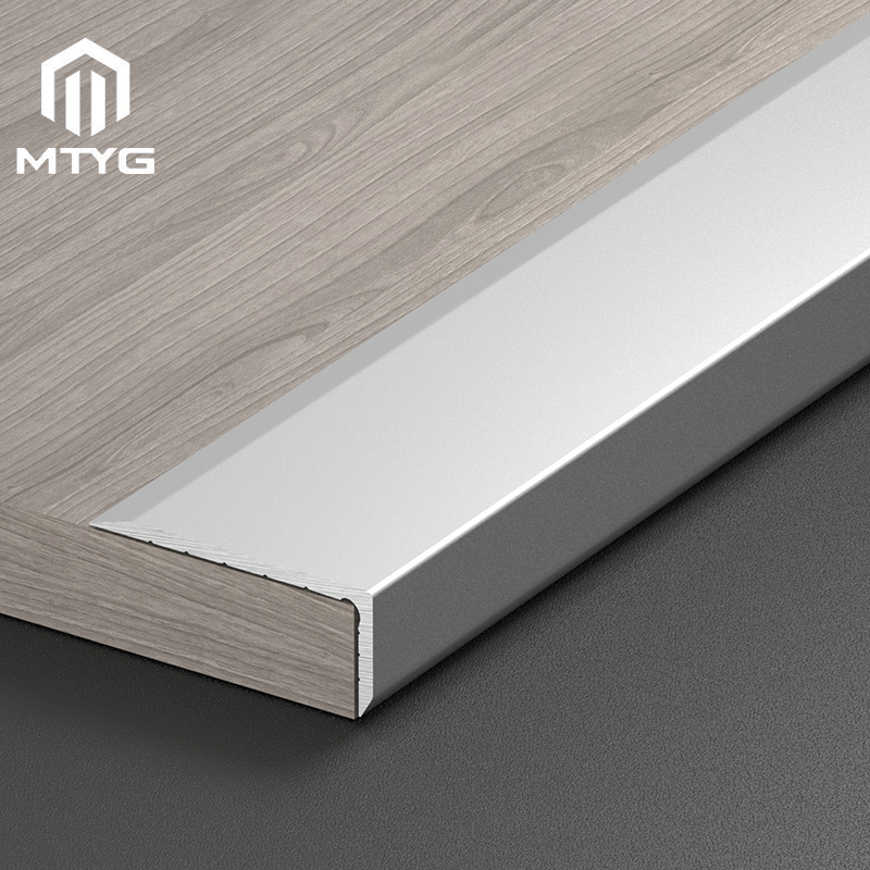 铝合金木地板收边条L型钛合金装饰线条瓷砖包边条直角收口压边条 - 图0