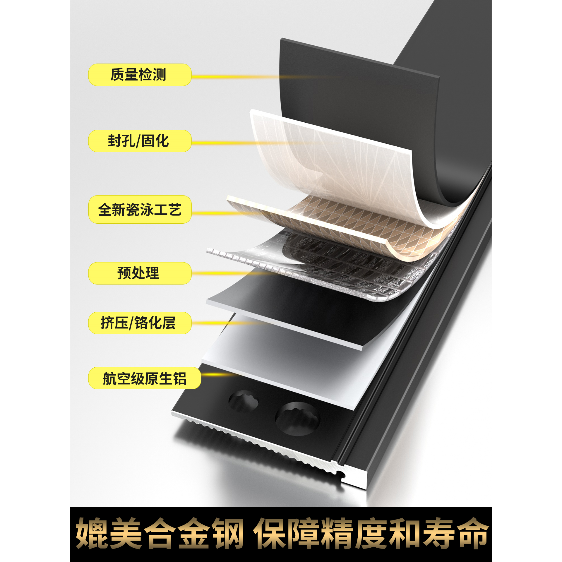 瓷砖乳胶漆阳角收口条墙面转角铝合金收边条批灰腻子极窄金属型材 - 图1