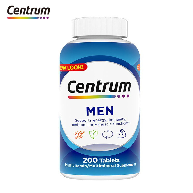 美国惠氏centrum男士复合矿物质 趣味猴保健品海外复合维生素/矿物质