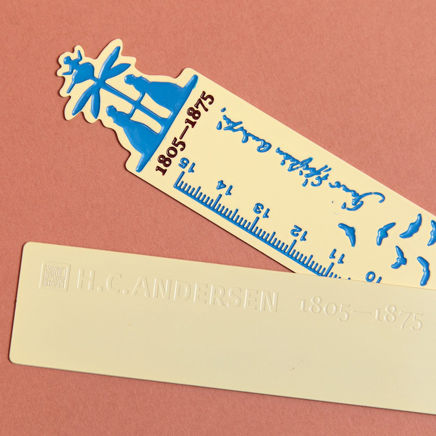 Andersen fairy tale paper-cut elements brass bookmark ruler