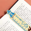 Andersen fairy tale paper-cut elements brass bookmark ruler