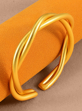 银千造足银999开口莫比乌斯手镯