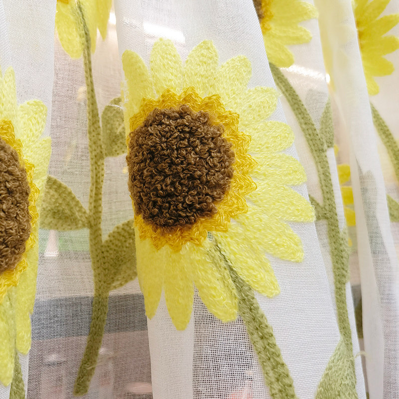 太阳花绣花纱帘防尘帘柜帘遮挡帘蕾丝装饰帘挂帘门帘酒柜橱柜装饰,淘宝优惠券,粉丝福利购,淘宝优惠卷