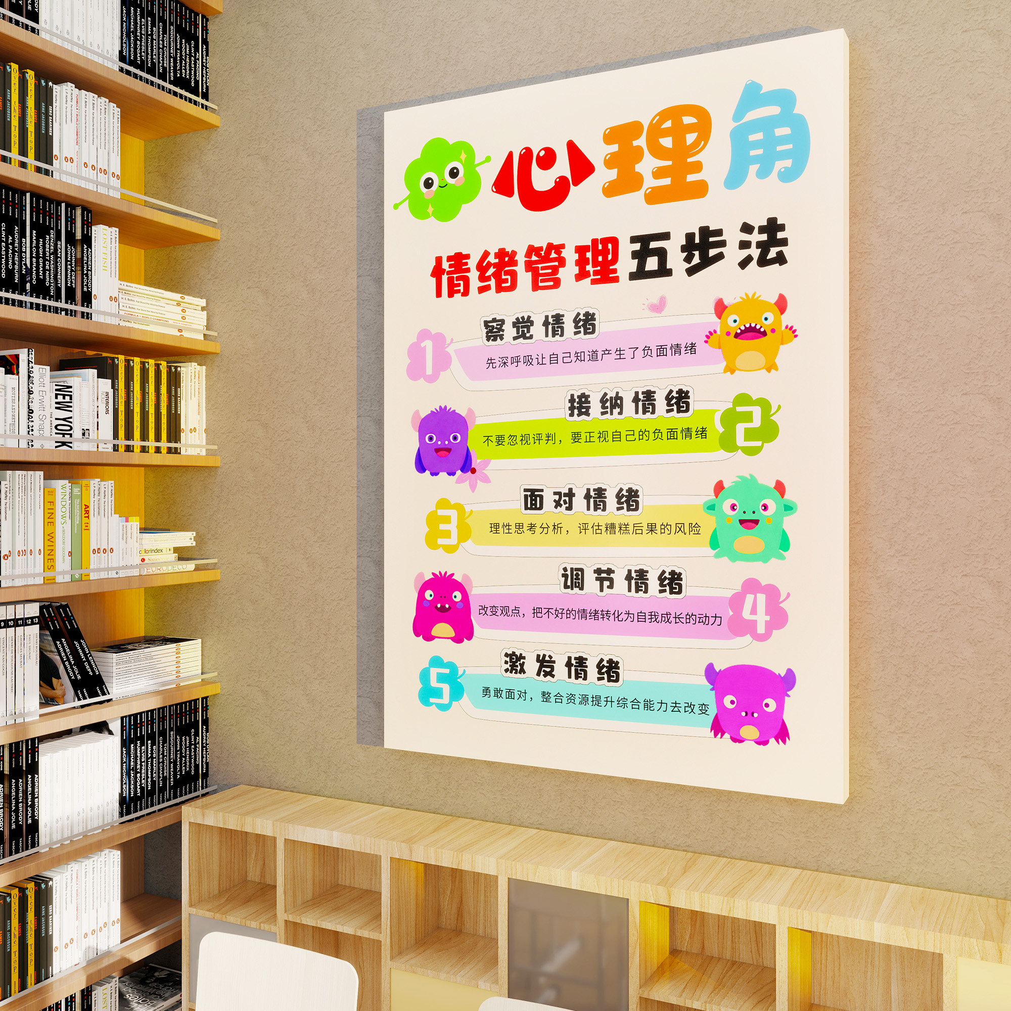 班级心理角咨询室布置挂图小学生幼儿园教室心理健康装饰文化墙贴,淘宝优惠券,粉丝福利购,淘宝优惠卷