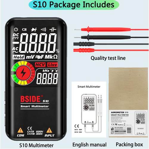 BSIDE智能大屏万用表S10S11彩屏多用表仪表手持式大屏数字万用表 - 图2