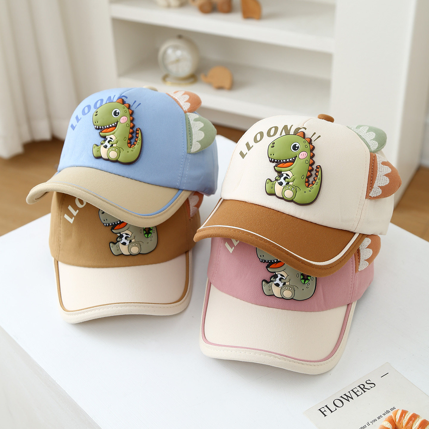 宝宝帽子春秋款可爱小恐龙遮阳防晒帽男宝女宝棒球帽婴幼儿鸭舌帽,淘宝优惠券,粉丝福利购,淘宝优惠卷
