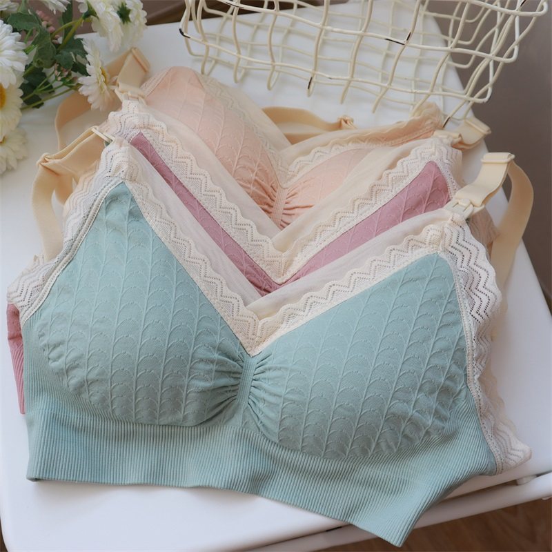 哺乳聚拢防下垂喂奶睡觉可穿文胸 婉依蔓哺乳文胸