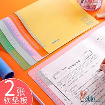 A4 exam dedicated desktop base plate elementary school children with soft silicone gel writing pad book writing large number A3 transparent plastic thickened paper mat children cute data frame small freshening calligraphy desk cushion