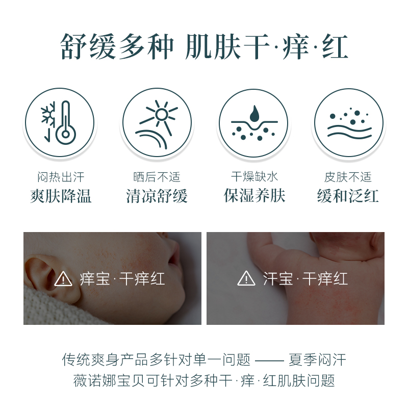 薇诺娜宝贝舒缓爽身凝露5mlx2瓶