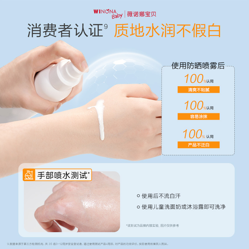 【U先派样】薇诺娜宝贝温和0岁+儿童防晒喷乳25mlSPF33夏宝宝防晒