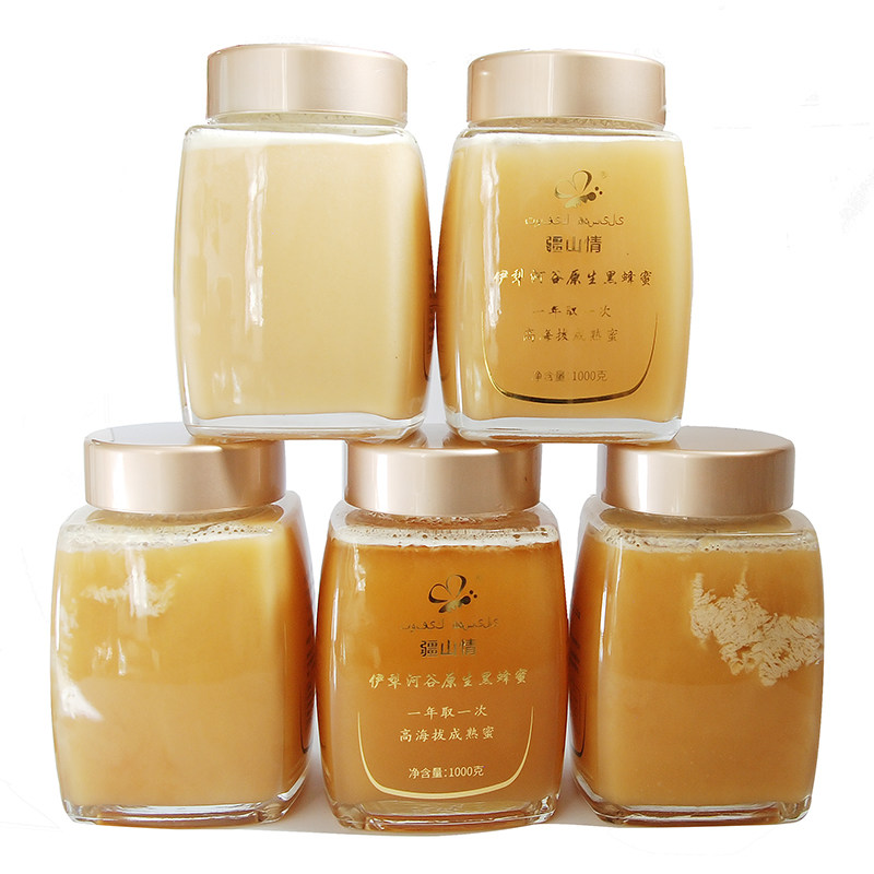 1000g新疆纯正天然野生百花黑蜂蜜 疆山情蜂蜜