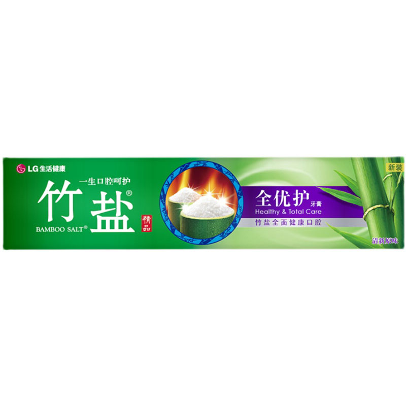 LG竹盐牙膏全优护清新原味120g/170g/220g牙龈护理防蛀清新口气 - 图3