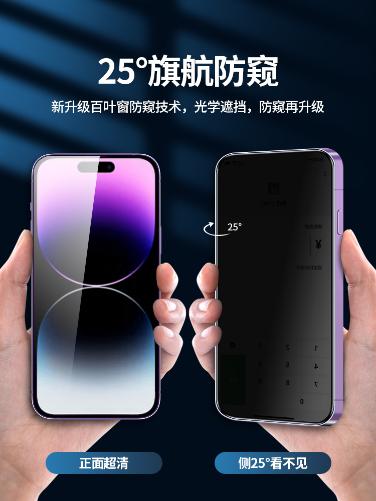 苹果14钢化膜iphone13promax11防窥膜12手机plus防偷窥x全屏xr防摔iphonex新款mini十一xs专用por壳i四贴pm三-图0