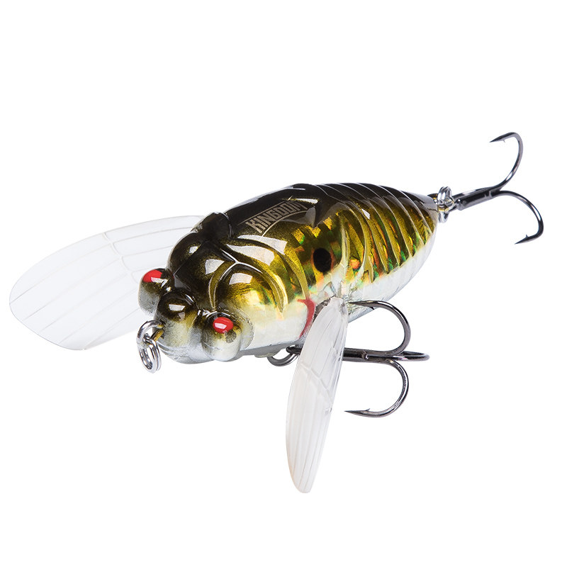 国王路亚水面蝉路亚饵仿生饵浮水远投夜钓仿真昆虫翘嘴鲈军鱼假饵,淘宝优惠券,粉丝福利购,淘宝优惠卷