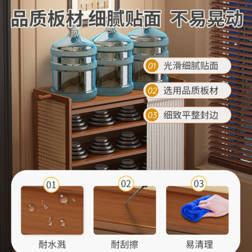 鞋架多层家用入户门口好看简易室内收纳靠墙楼道防尘鞋柜2026新款 - 图0