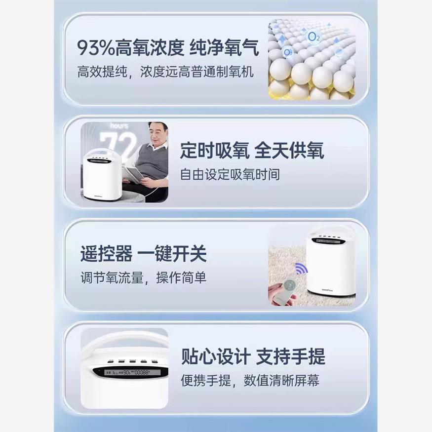 鱼跃制氧机5升L家用老人吸氧机雾化呼吸一体家用氧气器官方旗舰店-图3