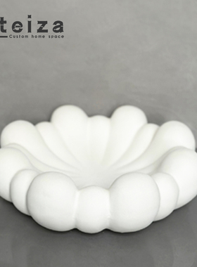 Oteiza现代陶瓷花盆几何花器样板房客厅餐厅花瓶创意果盘托盘摆件