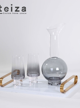 轻奢风欧美样板房间酒杯会所摆件