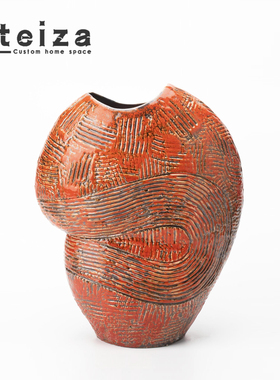 Oteiza简约现代艺术几何图形花器抽象客厅玄关酒店民宿样板间摆件