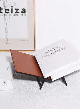 棕色书架OTEIZA皮革简约现代