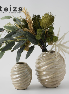 Oteiza现代简约陶瓷花瓶摆件样板房售楼处书房客厅花器装饰品摆设