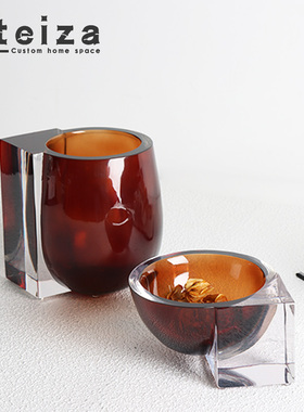 OTEIZA现代简约透明树脂摆件客厅