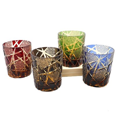 日式江户切子玻璃杯手工雕刻威士忌酒杯纯手工制作水晶玻璃杯 U 淘优券