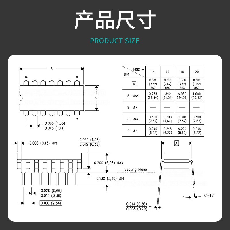 SN74LS00 01 02 03 04 05 06 07 08 09 10 11 14 N芯片DIP-14直插 - 图2