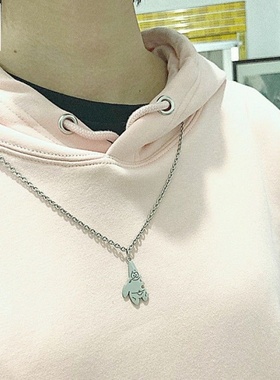 抖音派大星情侣拼接锁骨链网红