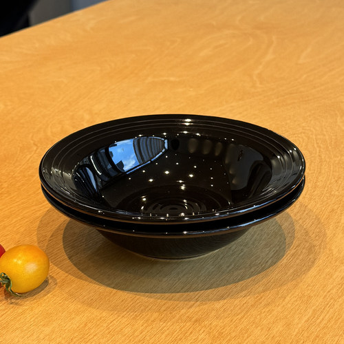 TUXTON正品耐高温ins风黑色17cm釉下彩陶瓷酸奶碗 - 图3