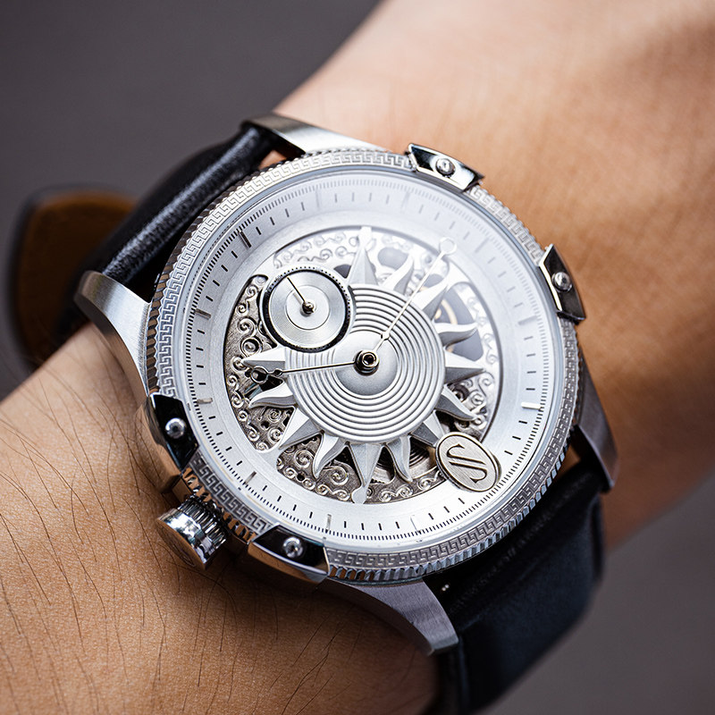 sniica史尼嘉太阳之子镂空全机械表 sniica国产腕表