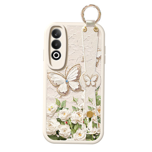 适用oppo k12手机壳新款findx5pro油画蝴蝶k11x腕带挂绳Findx3斜挎背带k10活力版k12x硅胶k9s外壳保护套pro女 - 图3