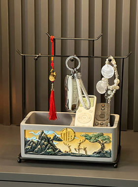 福鹿玄关钥匙收纳摆件简约高档