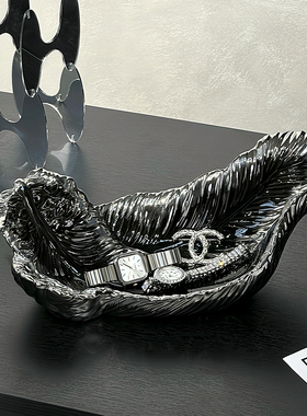 创意羽毛红酒架摆件轻奢高档