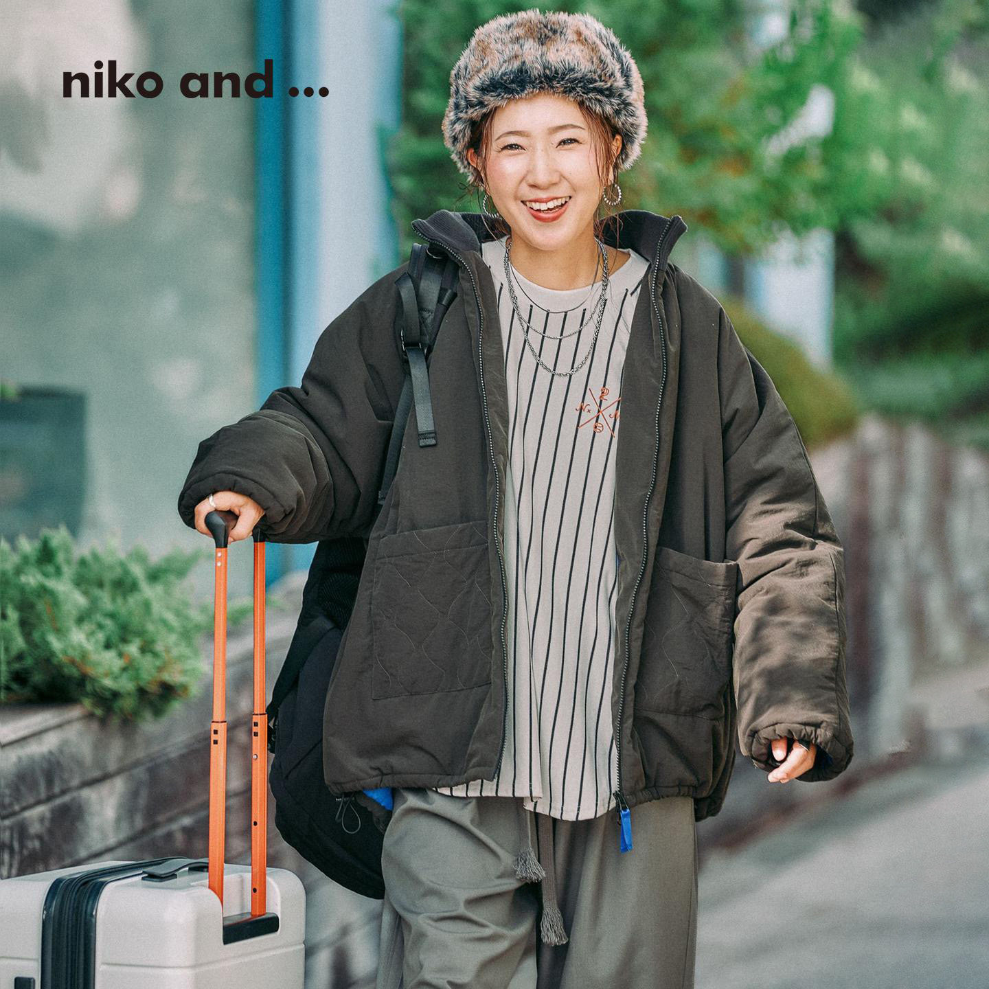 niko and ...棉服女2025冬季新款大口袋连帽保暖夹棉厚外套592169,淘宝优惠券,粉丝福利购,淘宝优惠卷