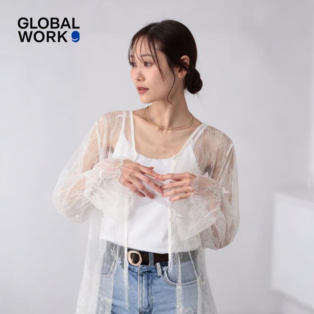 GLOBAL WORK Lace Shirt Women 2026 Summer New Thin Transparent Lace Shirt 667600