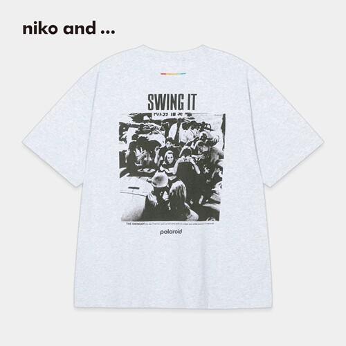 niko and ...Polaroid合作款T恤2026夏季新款男女同款短袖644668 - 图2