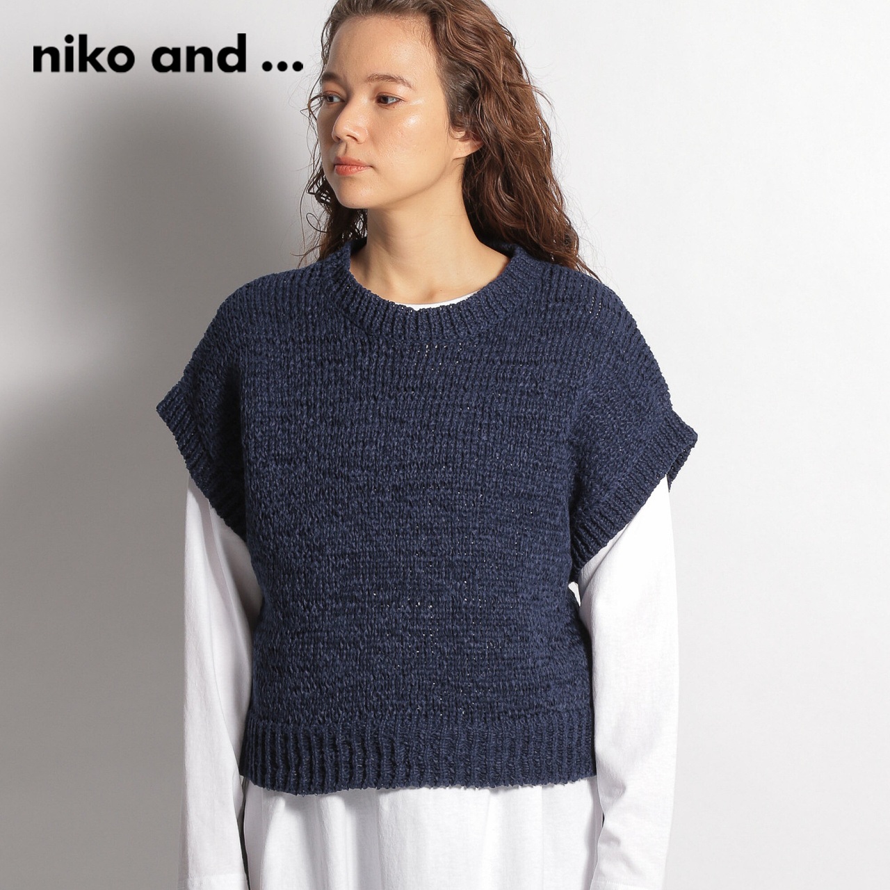 nikoand...针织马甲女2023年秋季短款日系