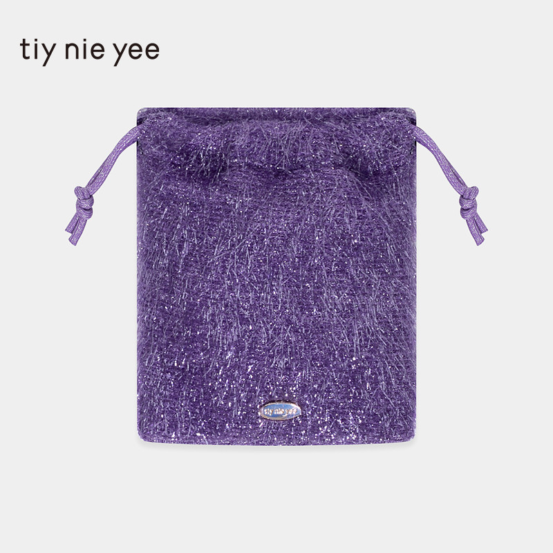 tiy nie yee小包新款时尚创意便携抽绳银丝可爱零钱包137539,淘宝优惠券,粉丝福利购,淘宝优惠卷