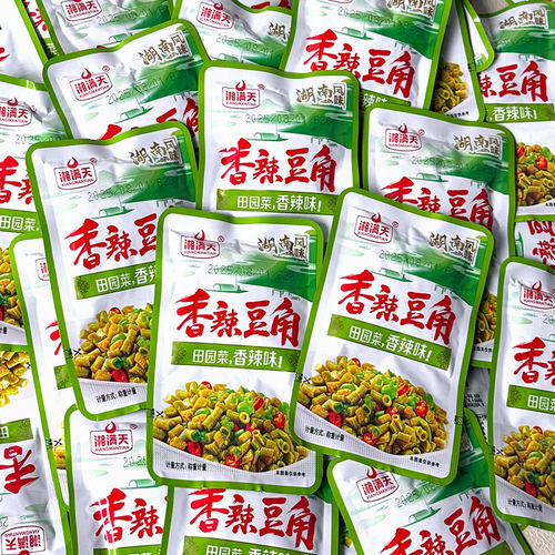 湘满天香辣豆角小包装酸豆角泡菜即食休闲零食下饭菜湖南特色500g - 图1