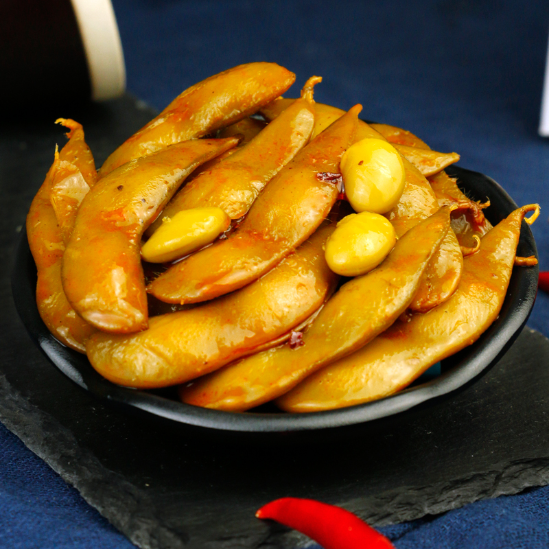 章鸭子毛豆香辣味500g【约20包】休闲麻辣小吃零食下饭菜卤味熟食-图2