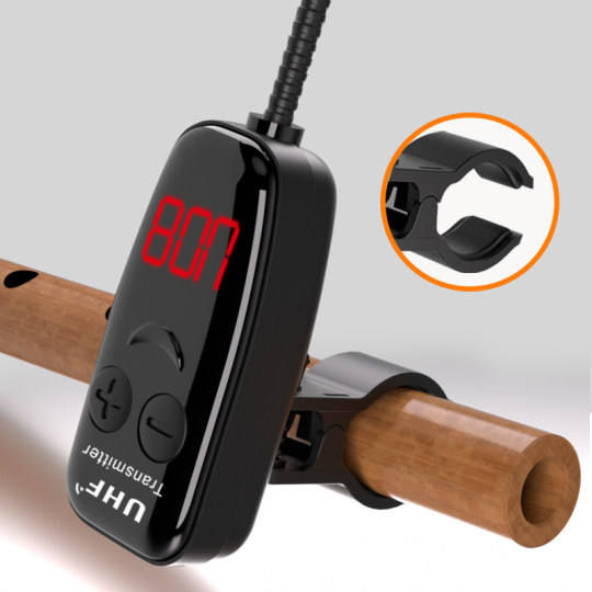 长笛竹笛洞箫葫芦丝专用无线麦克风巴器拾音器户外演出笛子扩音器