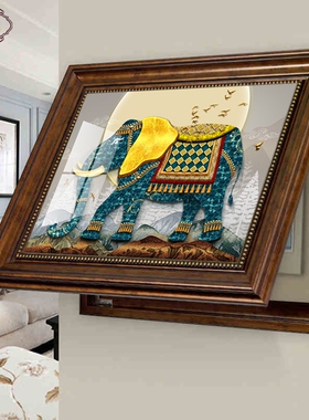 电表箱装饰画大象箱电闸盒装饰挂画免打孔家用配电箱画晶瓷画定做