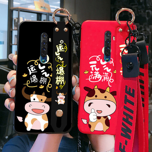 2021新年牛气冲天牛年OPPORENO2手机壳女2020新款RENO2Z手机套女款网红Z最新RENO1红色opop/opp潮z2壳z2z可爱 - 图1