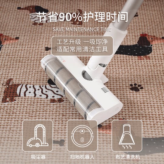 Medieval style bedroom bedside carpet no-wash and wipeable floor mat