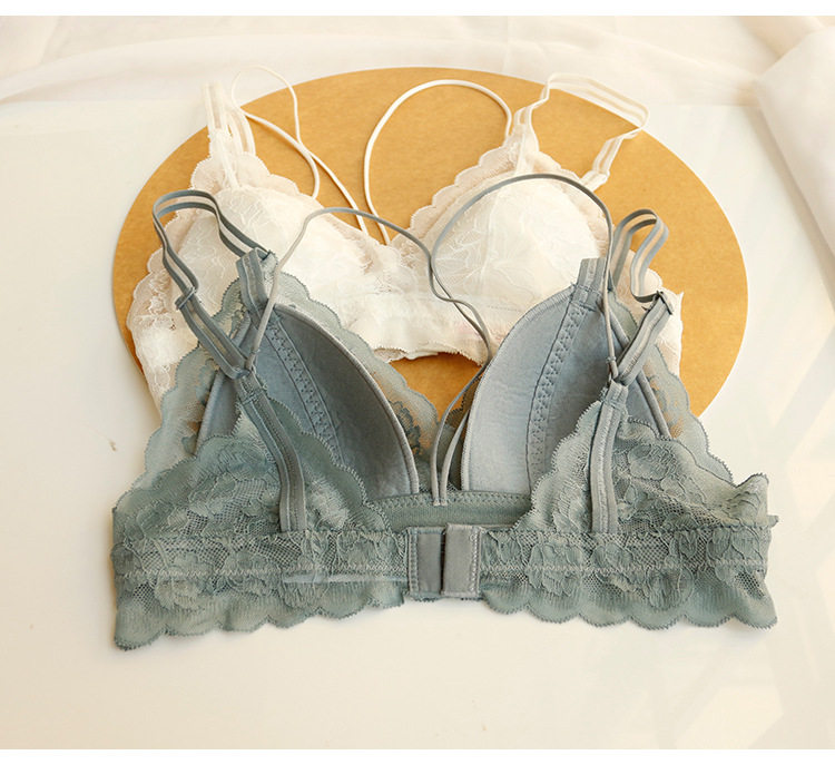 insfree性感全蕾丝柔软薄杯内衣 聚羽文胸套装