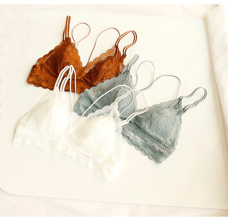 insfree性感全蕾丝柔软薄杯内衣 聚羽文胸套装