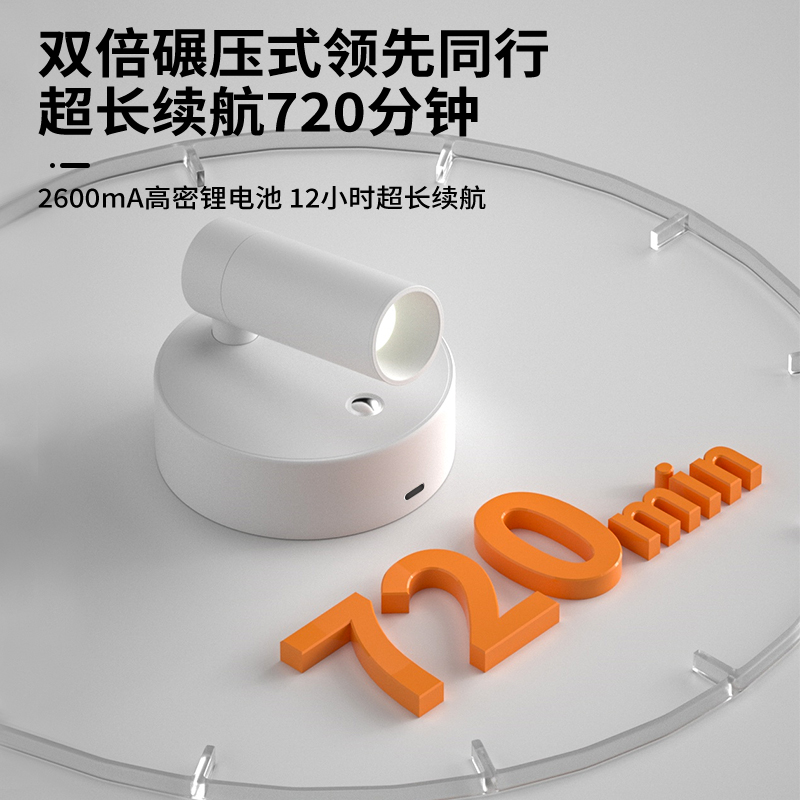 床头灯阅读灯充电射灯免布线免打孔免接线壁灯无线磁吸卧室洗墙灯