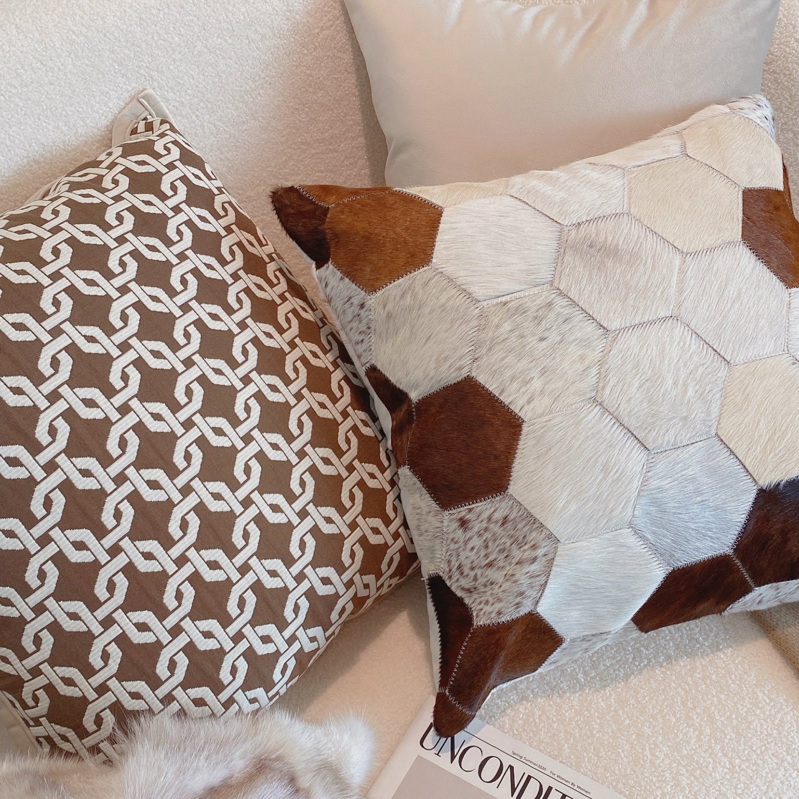 Texdream态度 奶茶棕 简约现代样板房客厅沙发抱枕套靠枕含枕芯,淘宝优惠券,粉丝福利购,淘宝优惠卷